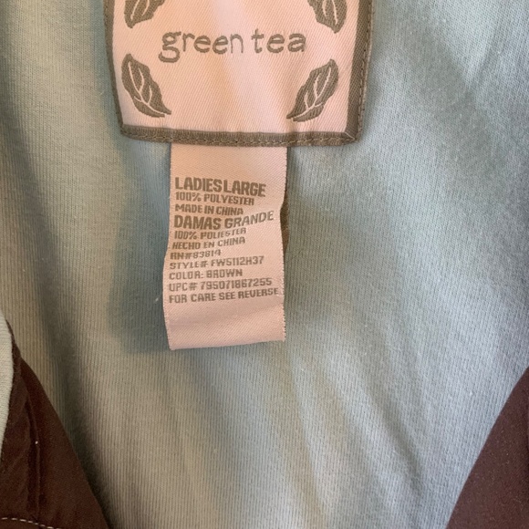 Green Tea Track Suit Brown and Aqua Size Large - Picture 9 of 16